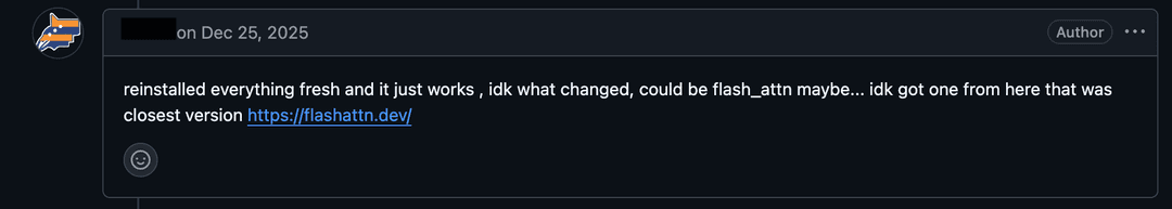 Developer mention on GitHub